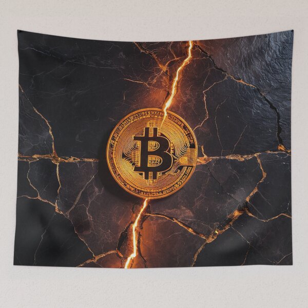 Item preview, Bitcoin Core: Lava Cracked Marble Wall designed and sold by RK - Shop.