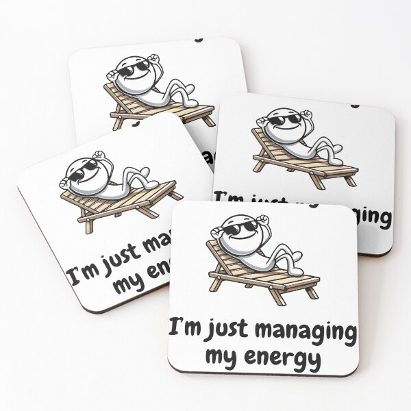 Item preview, Not Lazy, Just Managing Energy Efficiently - Funny Office Tee designed and sold by GoFunTee.