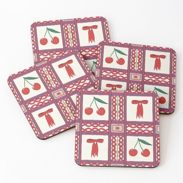 Item preview, Bow and Cherry Romance picnic Pattern - Illustration Jemma Jamie Skidmore  designed and sold by Jemma Jamie Skidmore.