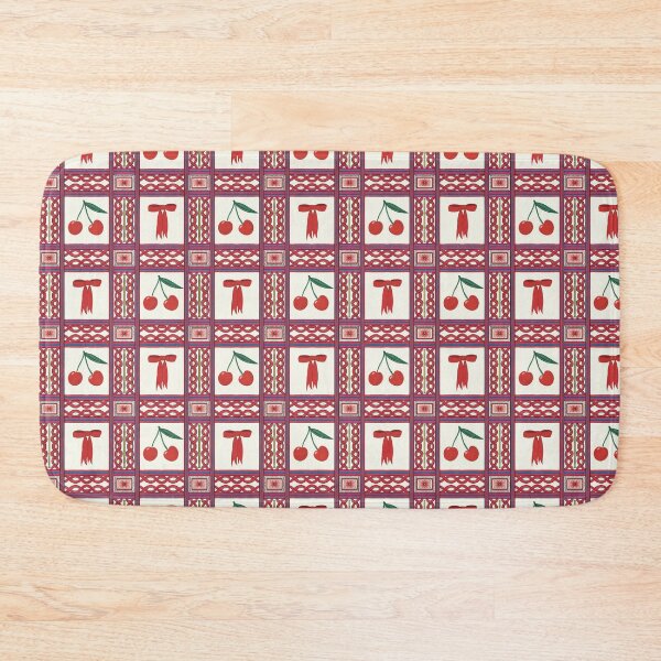 Item preview, Bow and Cherry Romance picnic Pattern - Illustration Jemma Jamie Skidmore  designed and sold by Jemma Jamie Skidmore.