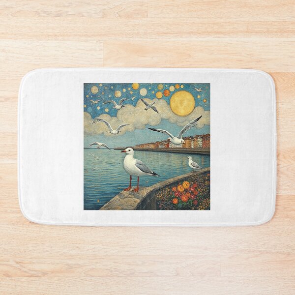Item preview, Seaport and seagulls  designed and sold by Terry Collett.