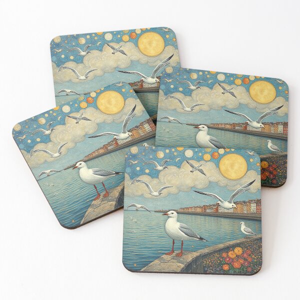 Item preview, Seaport and seagulls  designed and sold by Terry Collett.