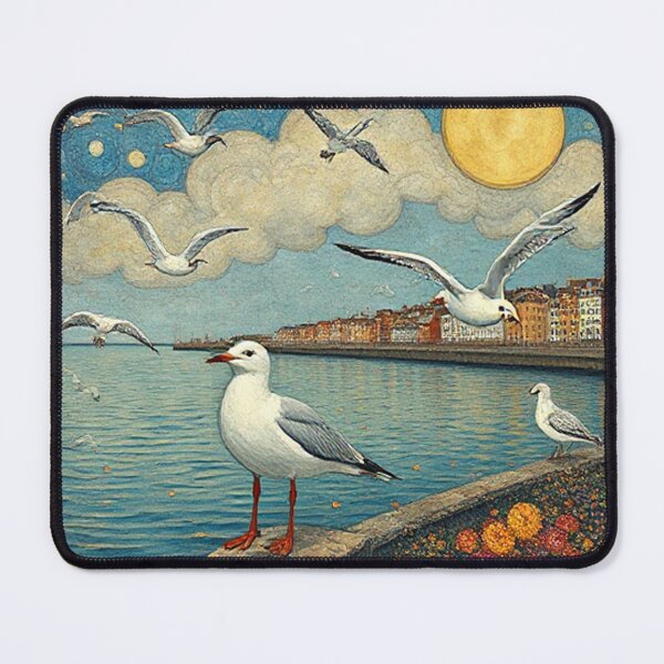 Item preview, Seaport and seagulls  designed and sold by Terry Collett.