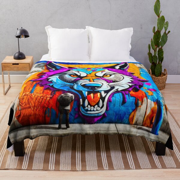 Item preview, Urban graffiti street art Wolf designed and sold by Drone-tees.