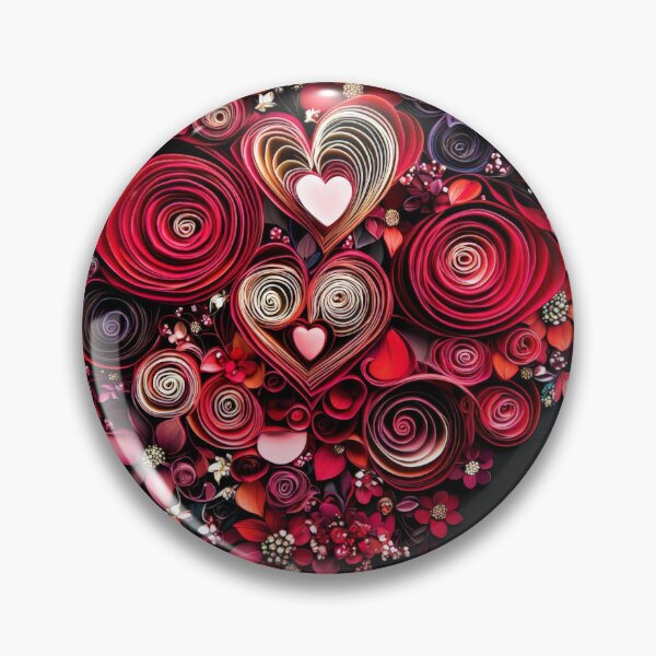 Item preview, Rolled Paper Style Heart Art – Unique Paper Craft Decor designed and sold by Karen MacKellar Designs.