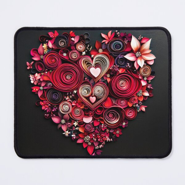 Item preview, Rolled Paper Style Heart Art – Unique Paper Craft Decor designed and sold by Karen MacKellar Designs.