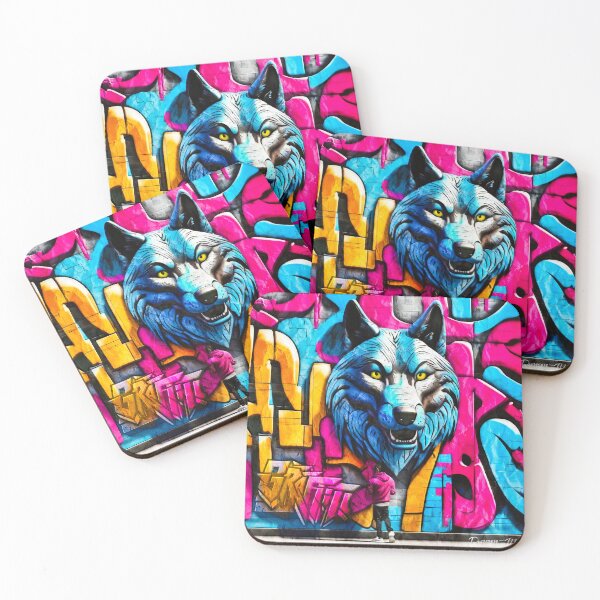 Item preview, Urban graffiti street art Wolf designed and sold by Drone-tees.