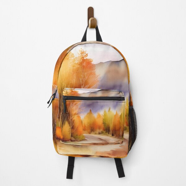 Item preview, Mountains in Autumn Landscape Watercolor Painting | Watercolor Landscape | Watercolor Art | Watercolor Scenery designed and sold by UnhingedBird.