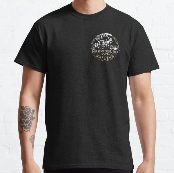 Harrisburg Railers Hockey Team Logo FOR DARK PRODUCTS Classic T-Shirt