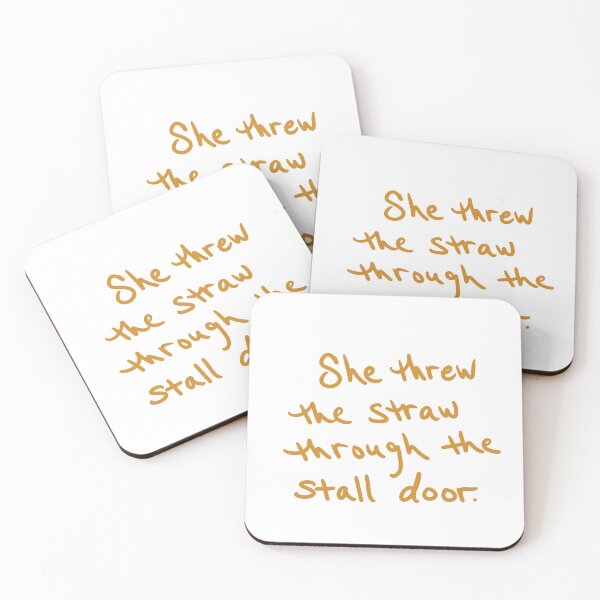 Item preview, She threw the straw through the stall door. designed and sold by abeink.