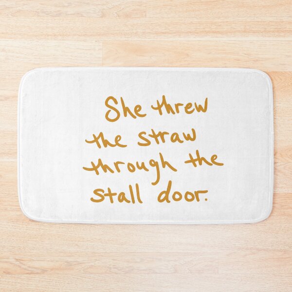Item preview, She threw the straw through the stall door. designed and sold by abeink.