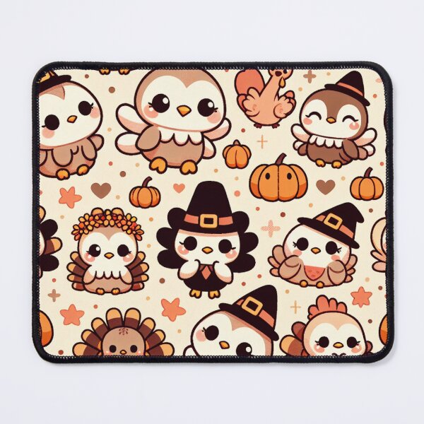 Item preview, Cute kawaii thanksgiving turkeys designed and sold by MeroroGraphics.