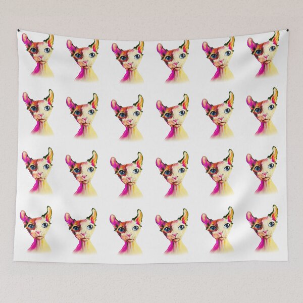 Item preview, colorful sphynx elf cat designed and sold by SphynxThings.