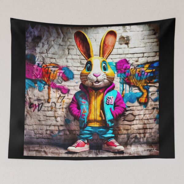 Item preview, Urban graffiti street art Bunny Rabbit designed and sold by Drone-tees.