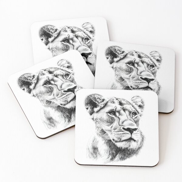 Item preview, Realistic lioness pencil drawing designed and sold by Pencil-Art.