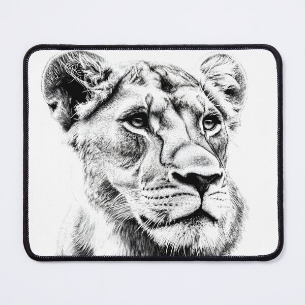 Item preview, Realistic lioness pencil drawing designed and sold by Pencil-Art.