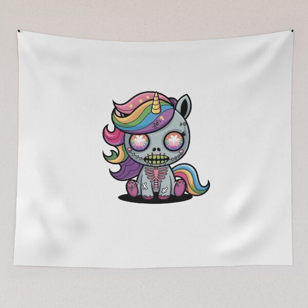Item preview, Creepy Zombie Unicorn Horror Rainbow designed and sold by bukajart.