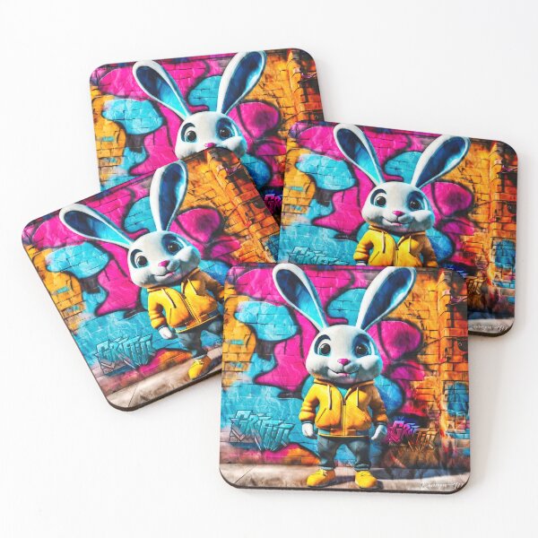 Item preview, Urban graffiti street art Bunny Rabbit designed and sold by Drone-tees.