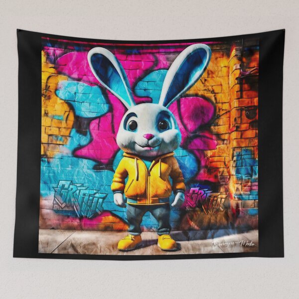 Item preview, Urban graffiti street art Bunny Rabbit designed and sold by Drone-tees.