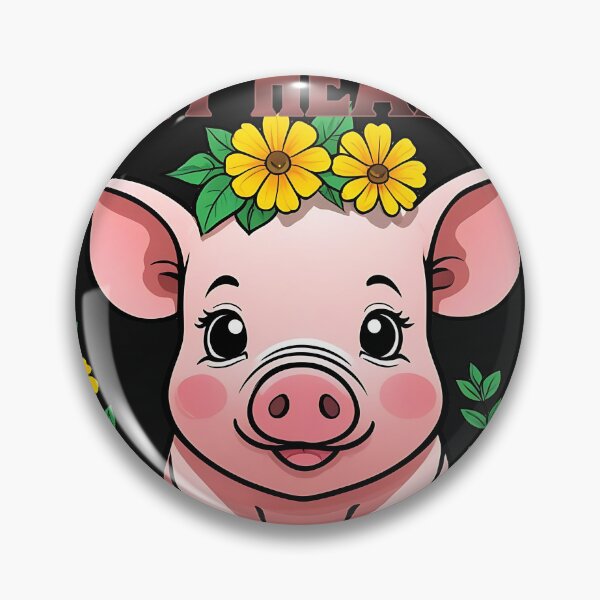 Artikelvorschau, Schweinchen mit Blumen entworfen und verkauft von Schwefli.