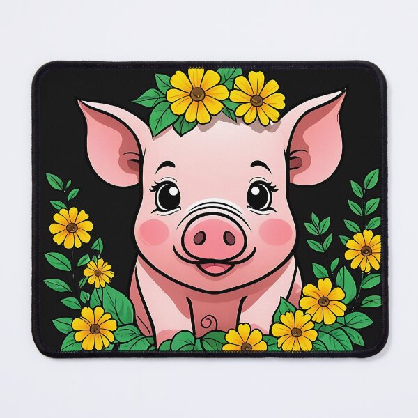Item preview, piggy with flowers designed and sold by Schwefli.
