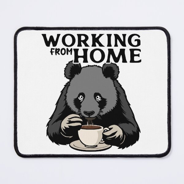 Item preview, working from home panda coffee designed and sold by TEEDESIGMSTUDIO.