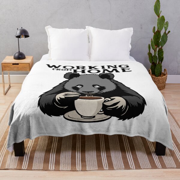 Item preview, working from home panda coffee designed and sold by TEEDESIGMSTUDIO.