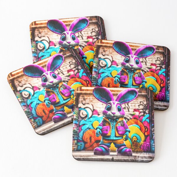 Item preview, Urban graffiti street art Bunny Rabbit designed and sold by Drone-tees.