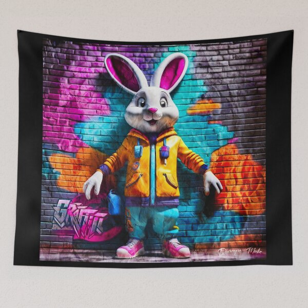 Item preview, Urban graffiti street art Bunny Rabbit designed and sold by Drone-tees.