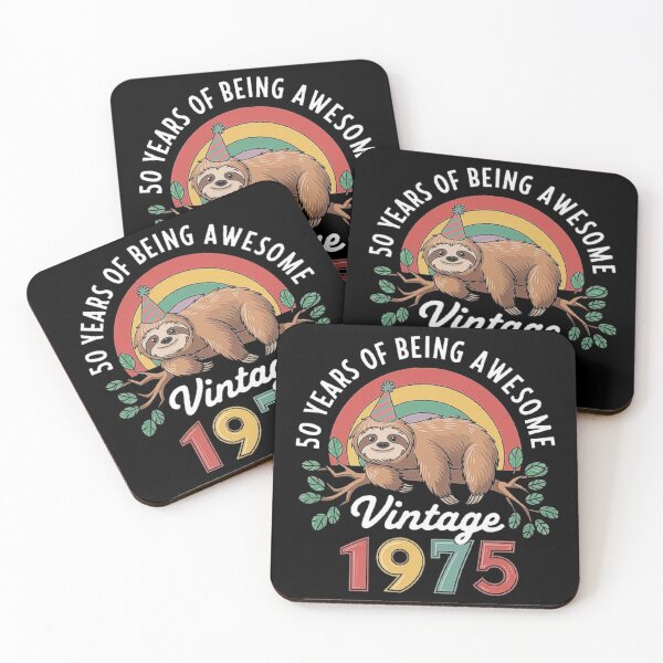 Item preview, 50 Year Old Gifts Vintage 1975 Sloth 50th Birthday Mens & Women designed and sold by love3617.