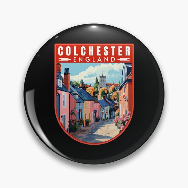 Item preview, Colchester in Essex in England Retro Travel Art Emblem designed and sold by MaateoDesign.