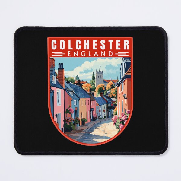 Item preview, Colchester in Essex in England Retro Travel Art Emblem designed and sold by MaateoDesign.