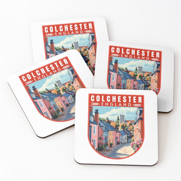 Item preview, Colchester in Essex in England Retro Travel Art Emblem designed and sold by MaateoDesign.