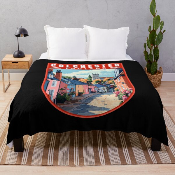 Item preview, Colchester in Essex in England Retro Travel Art Emblem designed and sold by MaateoDesign.