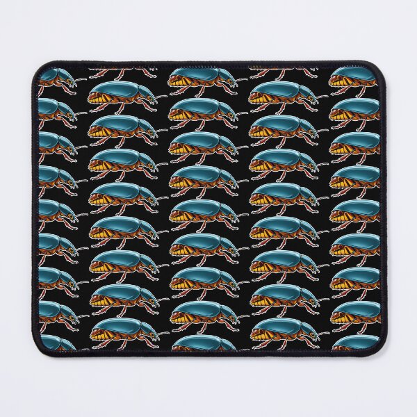 Item preview, Vibrant Illustration of a Blue and Orange Beetle on Gradient Background designed and sold by artwaves.