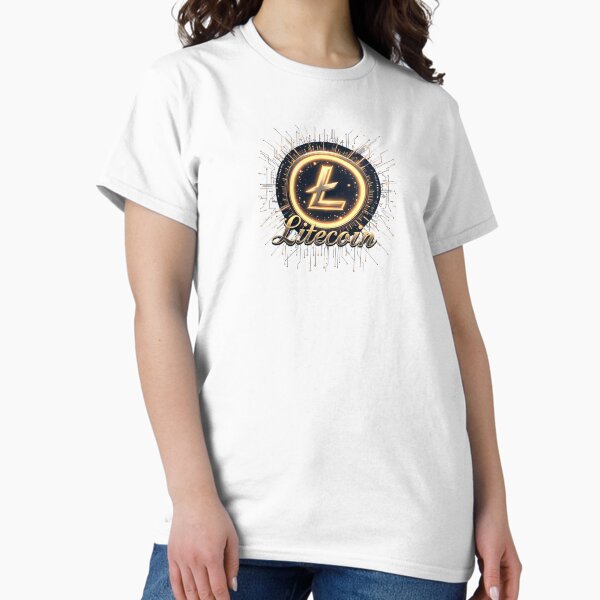Artikel-Vorschau von Litecoin „Solar Surge“ strahlendes Krypto-T-Shirt, designt und verkauft von TrendVoyager.