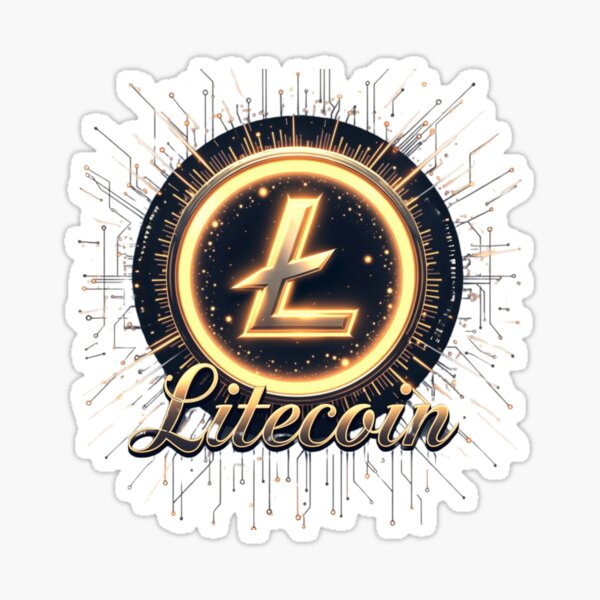 Artikel-Vorschau von Litecoin „Solar Surge“ strahlendes Krypto-T-Shirt, designt und verkauft von TrendVoyager.
