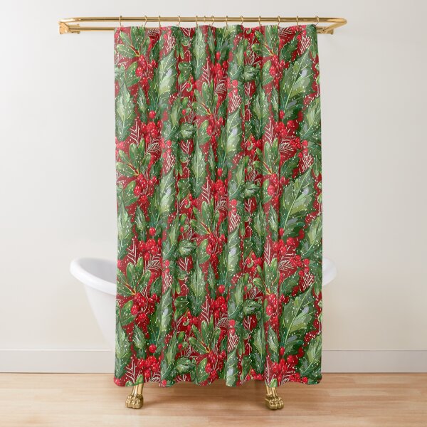 Item preview, Festive Christmas Snow Holly | Red designed and sold by L Diane Johnson.