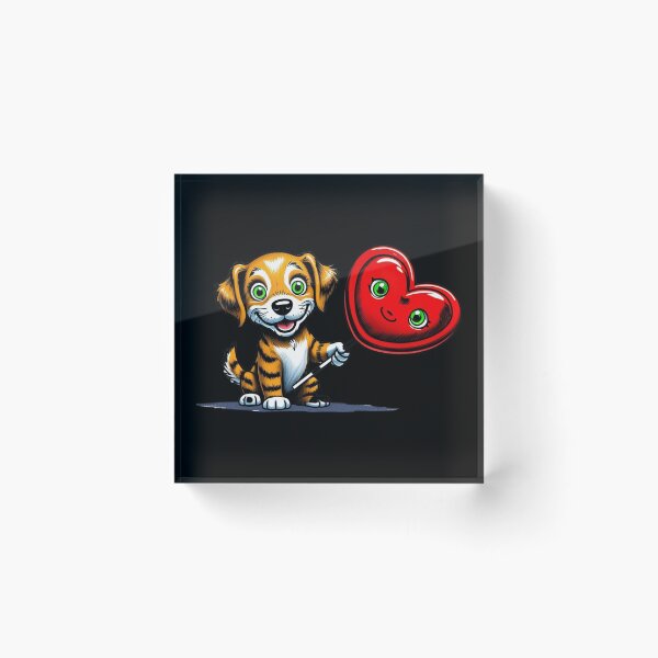 Item preview, My Heart Lolly Valentines Day Valentine's Day Cut Dog designed and sold by Design_Your_Day.