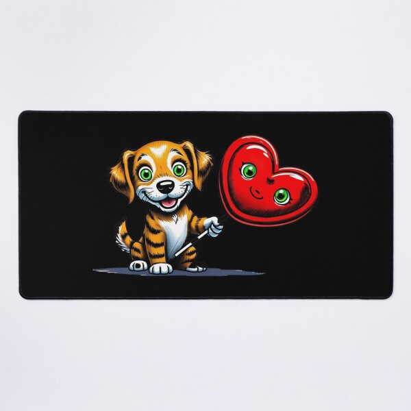 Item preview, My Heart Lolly Valentines Day Valentine's Day Cut Dog designed and sold by Design_Your_Day.