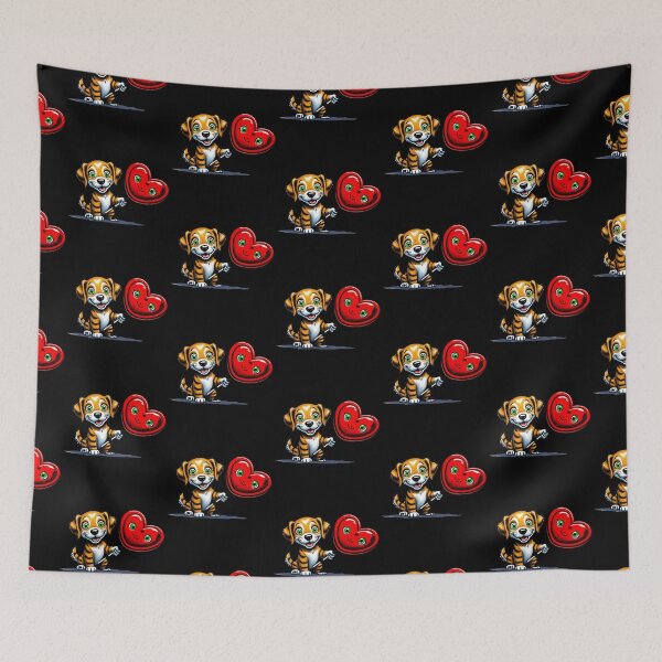 Item preview, My Heart Lolly Valentines Day Valentine's Day Cut Dog designed and sold by Design_Your_Day.