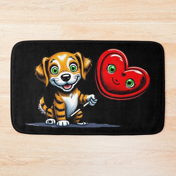 Item preview, My Heart Lolly Valentines Day Valentine's Day Cut Dog designed and sold by Design_Your_Day.