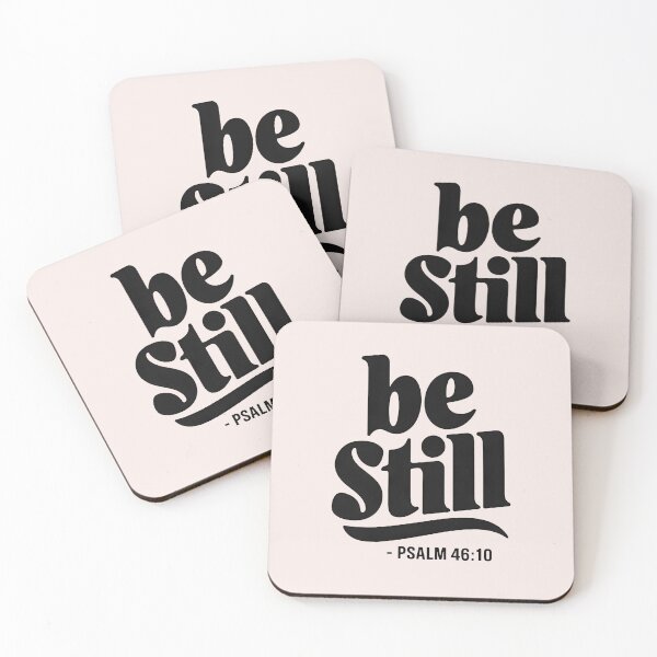 Item preview, Calligraphy Bible Verses Be Still Psalm 46:10 | Christian Faith Inspirational Art designed and sold by KnitLuv.