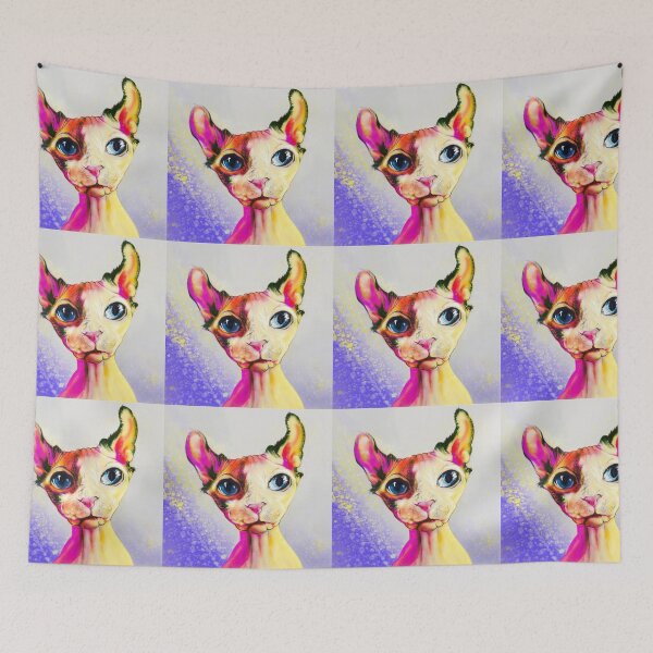 Item preview, Colorful painting of Alf cat  designed and sold by SphynxThings.