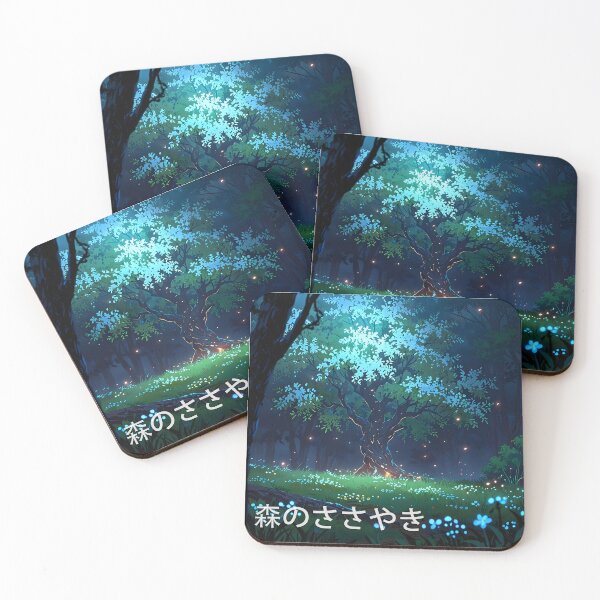 Item preview, Magical Forest Landscape with Ethereal Lights Anime Style designed and sold by Landscape-Anime.