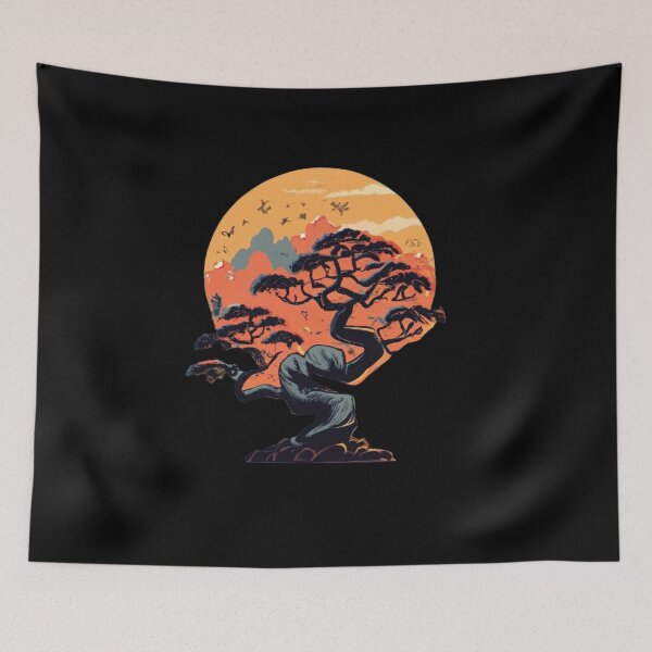Item preview, Zen Buddhist Japanese Fish Garden Bonsai Tree Stress Awareness designed and sold by Dressed For  Duty.