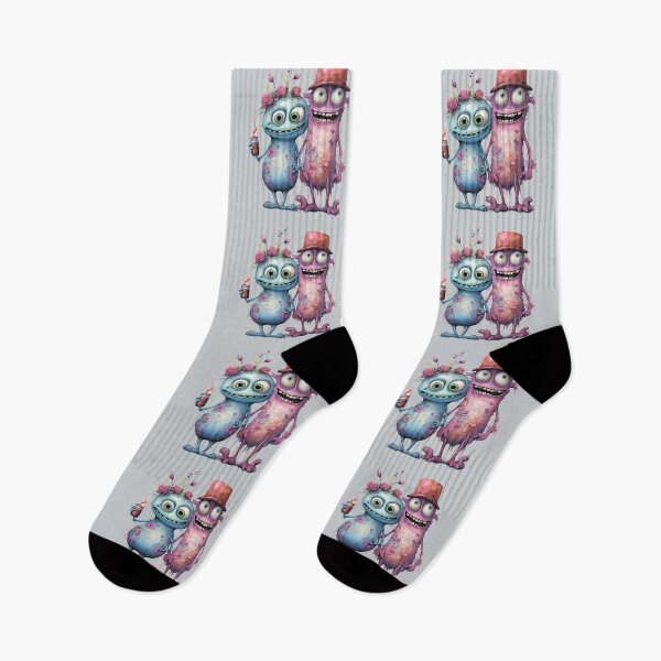 Item preview,  A pair of cute monsters with flowers.. designed and sold by MagelliShop.