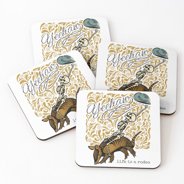 Item preview, Yeehaw Skeleton Riding an Armadillo designed and sold by Sierra Morris.