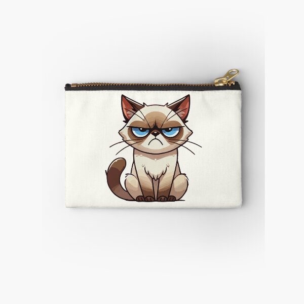 Item preview, Grumpy Siamese Cat Cartoon - Funny Attitude Cat Illustration designed and sold by -DEEWOLF-.