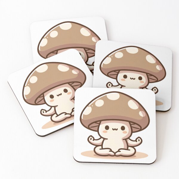 Item preview, Tiny latte Yoga Mushroom designed and sold by atinylatte-pls.